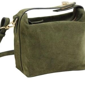 Claudia Firenze Olive Green Suede Crossbody Bag